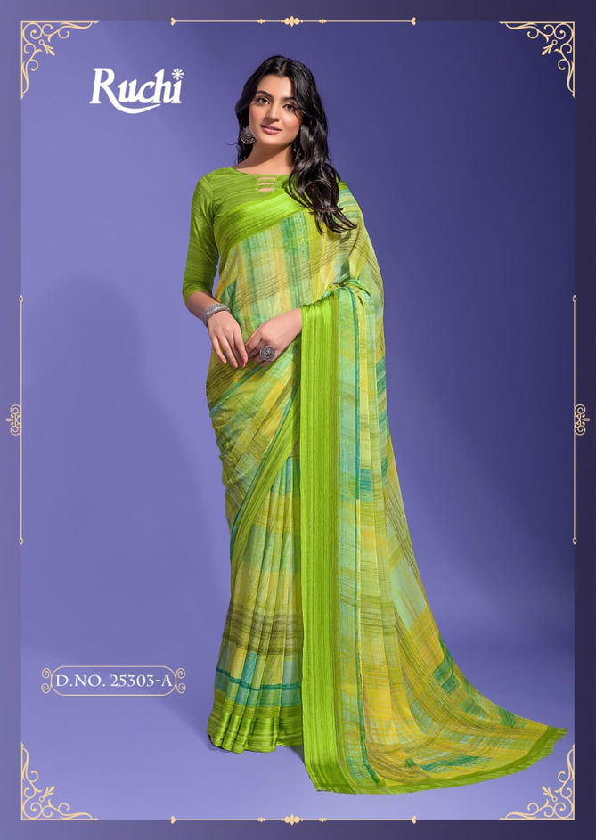 Ruchi Cherry 35 Soft Chiffon Printed Saree Catalog